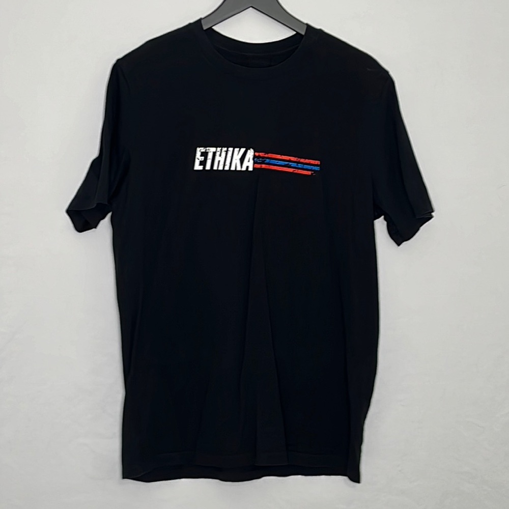 Ethika Short Sleeve Graphic T Shirt in Black- Medium